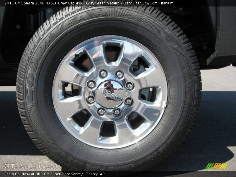 Gray Green Metallic / Dark Titanium/Light Titanium 2011 GMC Sierra 3500HD SLT Crew Cab 4x4