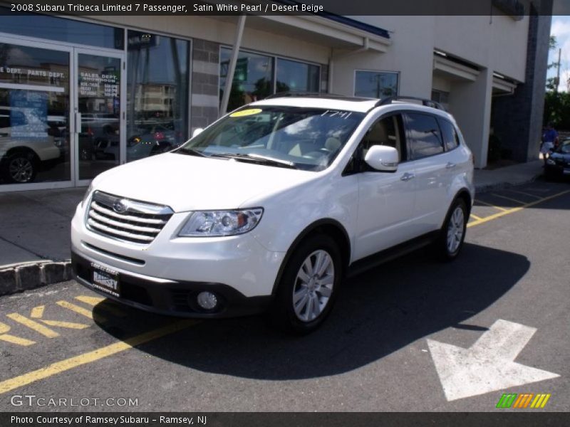 Satin White Pearl / Desert Beige 2008 Subaru Tribeca Limited 7 Passenger