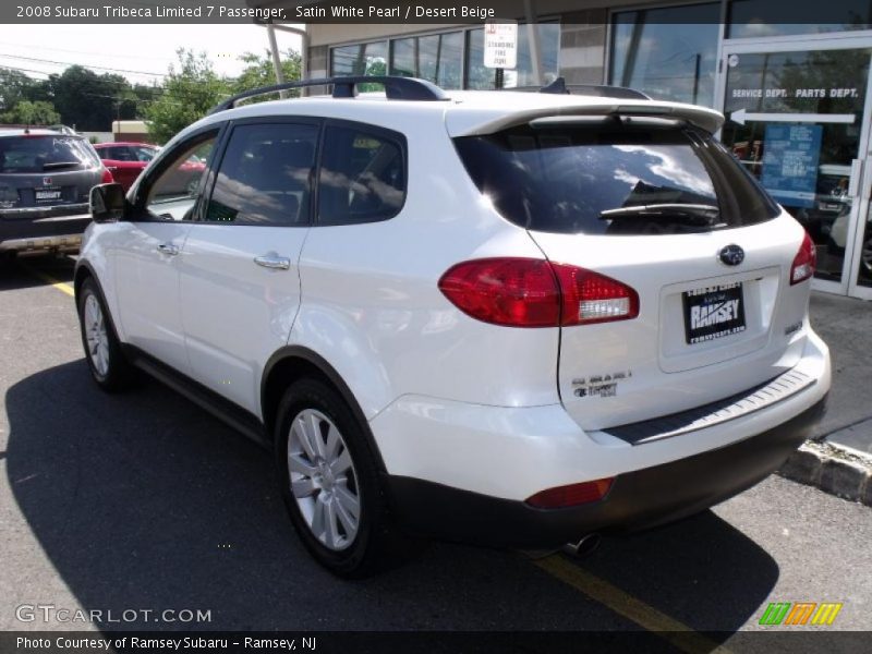 Satin White Pearl / Desert Beige 2008 Subaru Tribeca Limited 7 Passenger