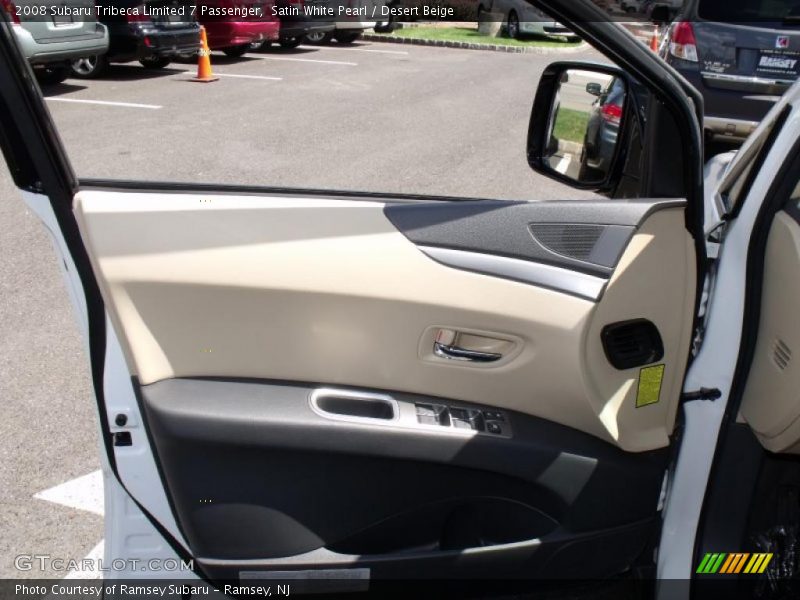 Satin White Pearl / Desert Beige 2008 Subaru Tribeca Limited 7 Passenger