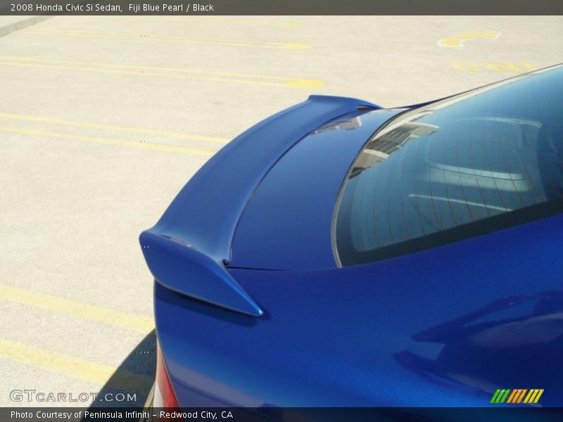 Fiji Blue Pearl / Black 2008 Honda Civic Si Sedan