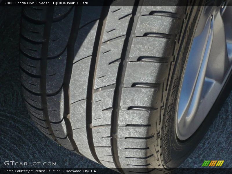 Fiji Blue Pearl / Black 2008 Honda Civic Si Sedan