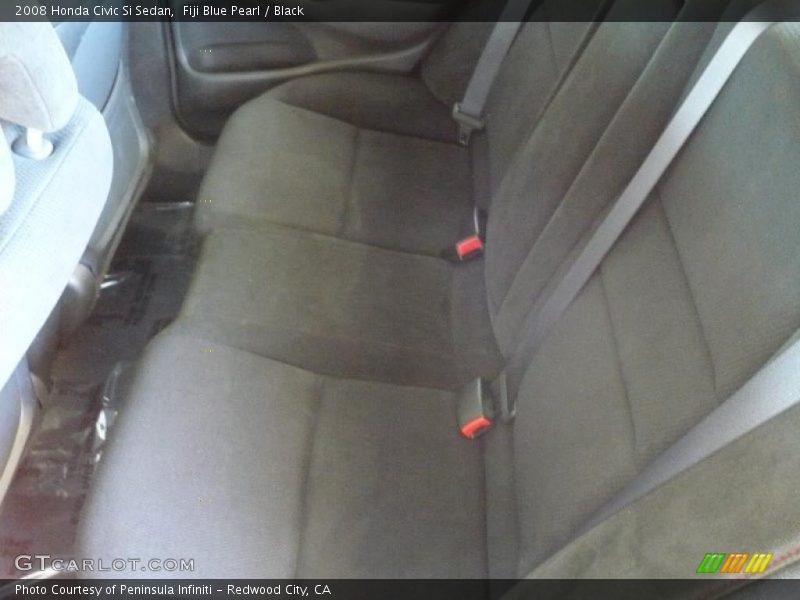 Fiji Blue Pearl / Black 2008 Honda Civic Si Sedan