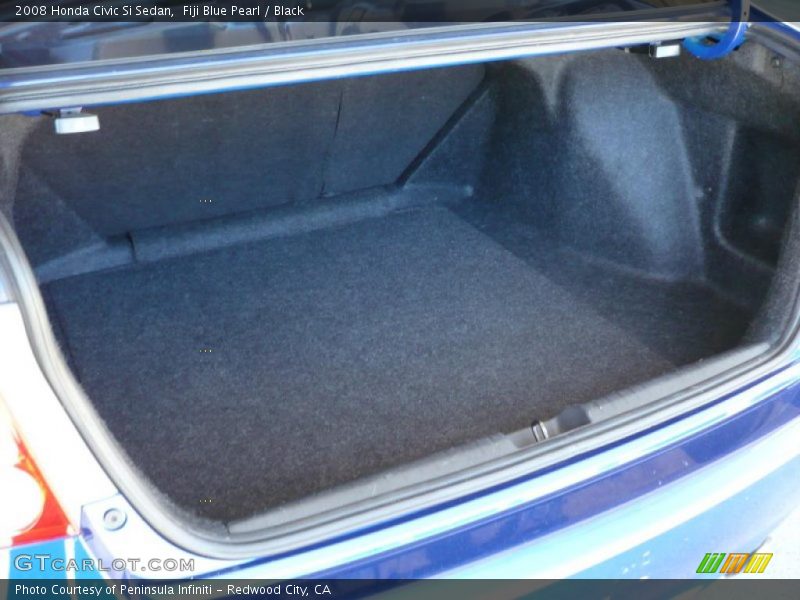 Fiji Blue Pearl / Black 2008 Honda Civic Si Sedan