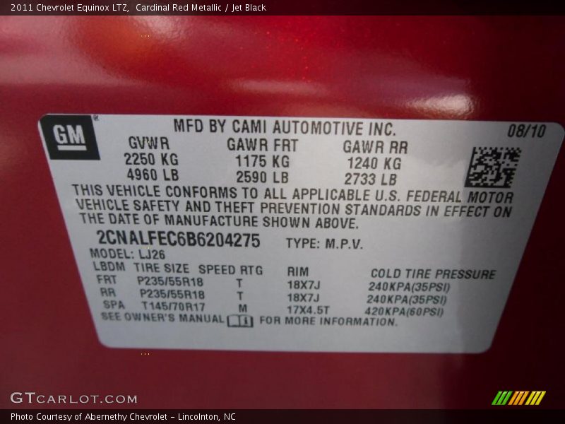 Cardinal Red Metallic / Jet Black 2011 Chevrolet Equinox LTZ