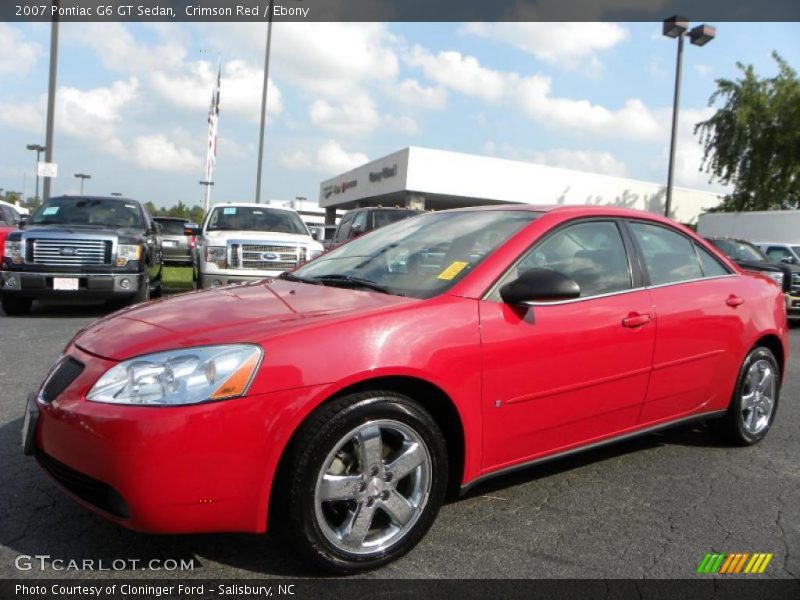 Crimson Red / Ebony 2007 Pontiac G6 GT Sedan