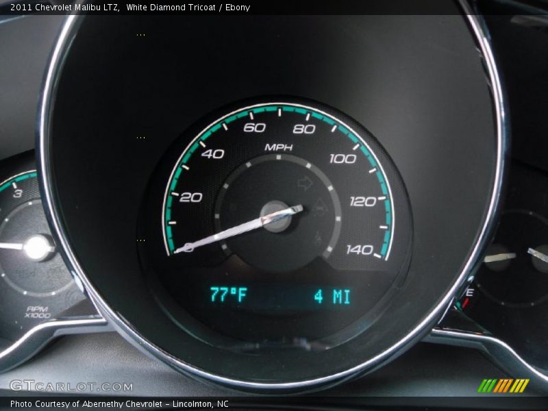 White Diamond Tricoat / Ebony 2011 Chevrolet Malibu LTZ