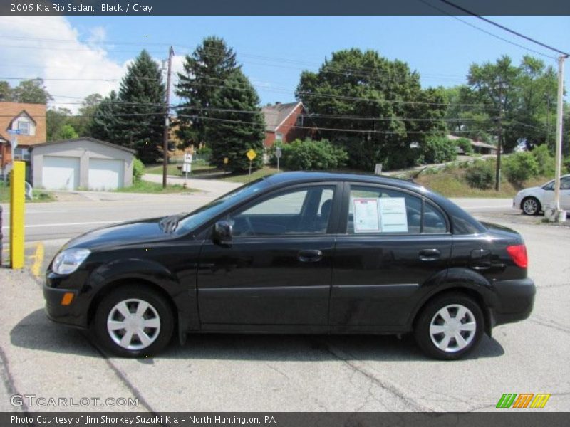 Black / Gray 2006 Kia Rio Sedan