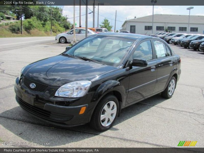 Black / Gray 2006 Kia Rio Sedan