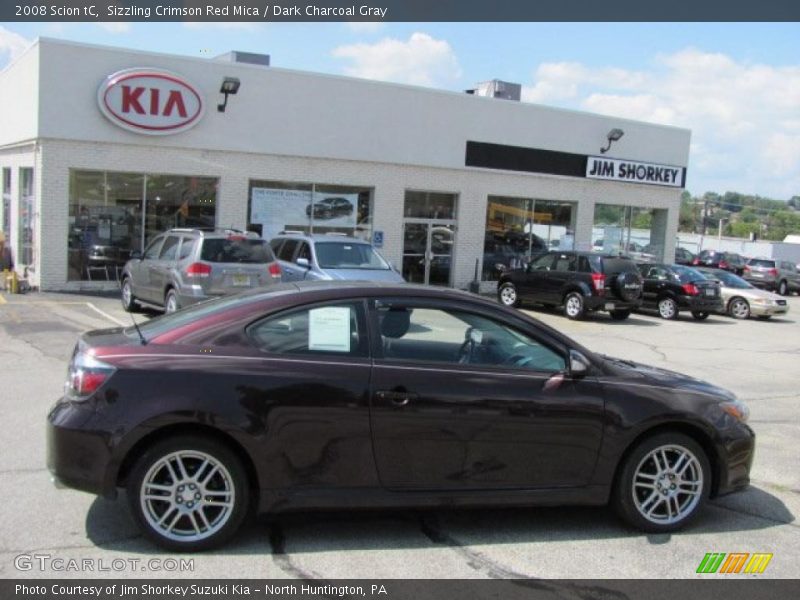 Sizzling Crimson Red Mica / Dark Charcoal Gray 2008 Scion tC
