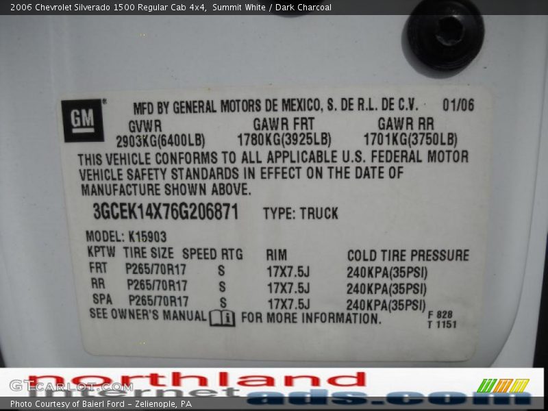 Summit White / Dark Charcoal 2006 Chevrolet Silverado 1500 Regular Cab 4x4