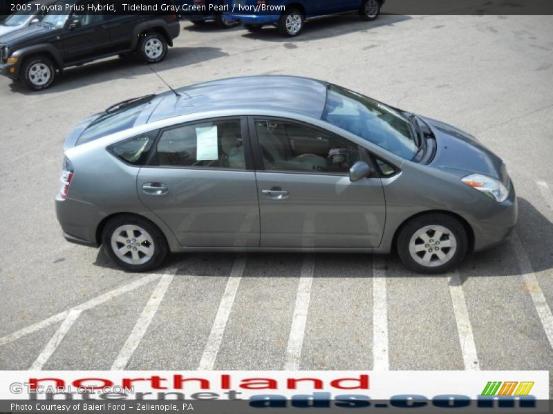 Tideland Gray Green Pearl / Ivory/Brown 2005 Toyota Prius Hybrid