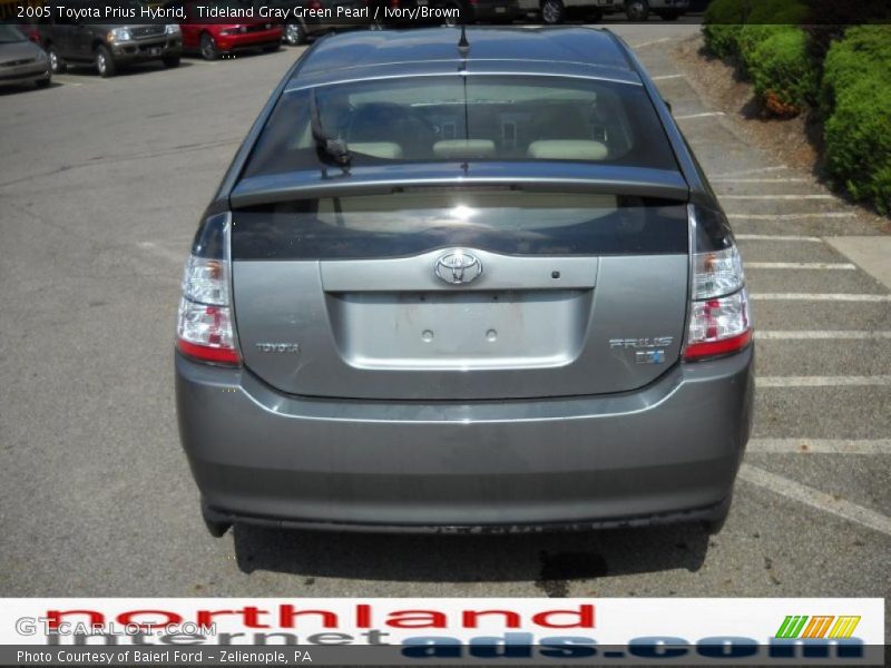 Tideland Gray Green Pearl / Ivory/Brown 2005 Toyota Prius Hybrid