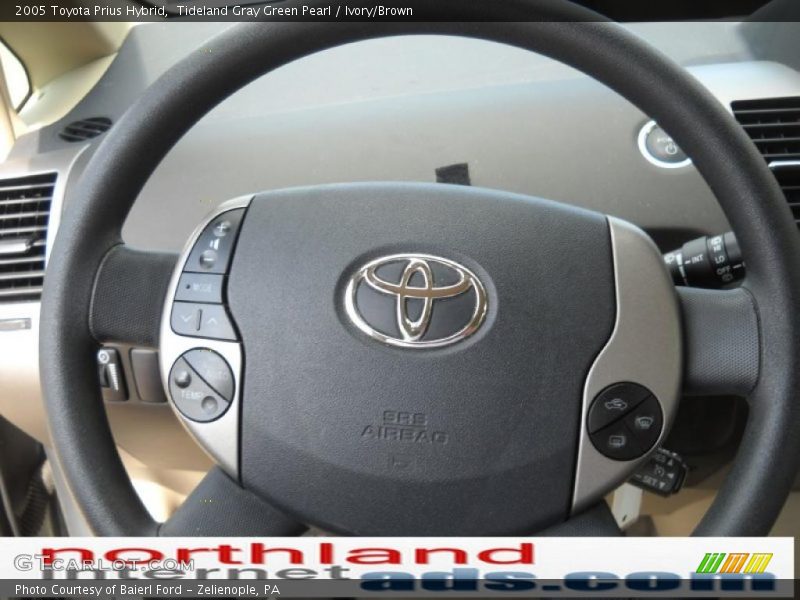 Tideland Gray Green Pearl / Ivory/Brown 2005 Toyota Prius Hybrid