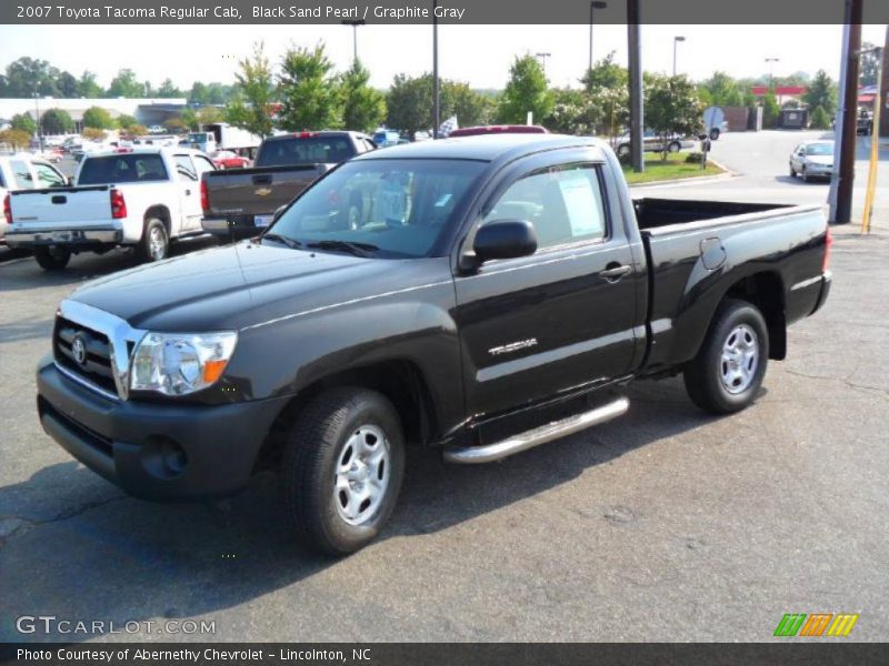 Black Sand Pearl / Graphite Gray 2007 Toyota Tacoma Regular Cab