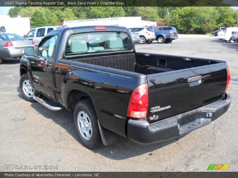 Black Sand Pearl / Graphite Gray 2007 Toyota Tacoma Regular Cab