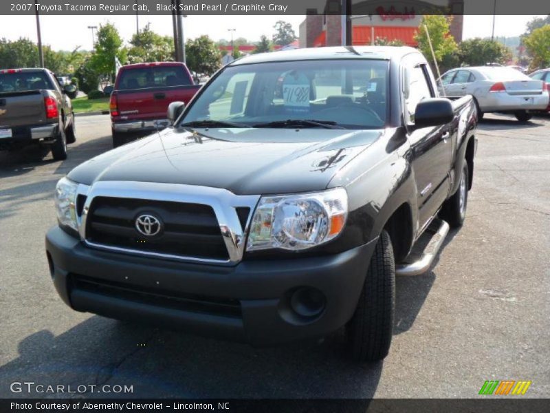 Black Sand Pearl / Graphite Gray 2007 Toyota Tacoma Regular Cab