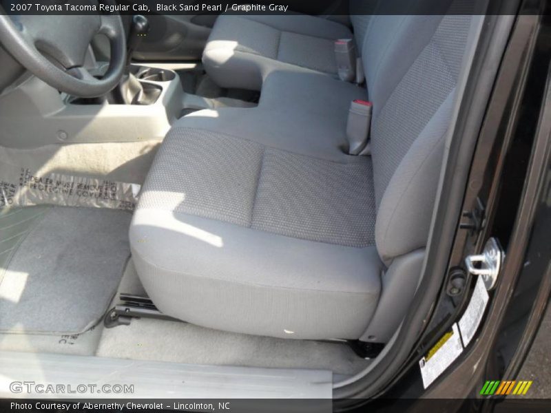 Black Sand Pearl / Graphite Gray 2007 Toyota Tacoma Regular Cab