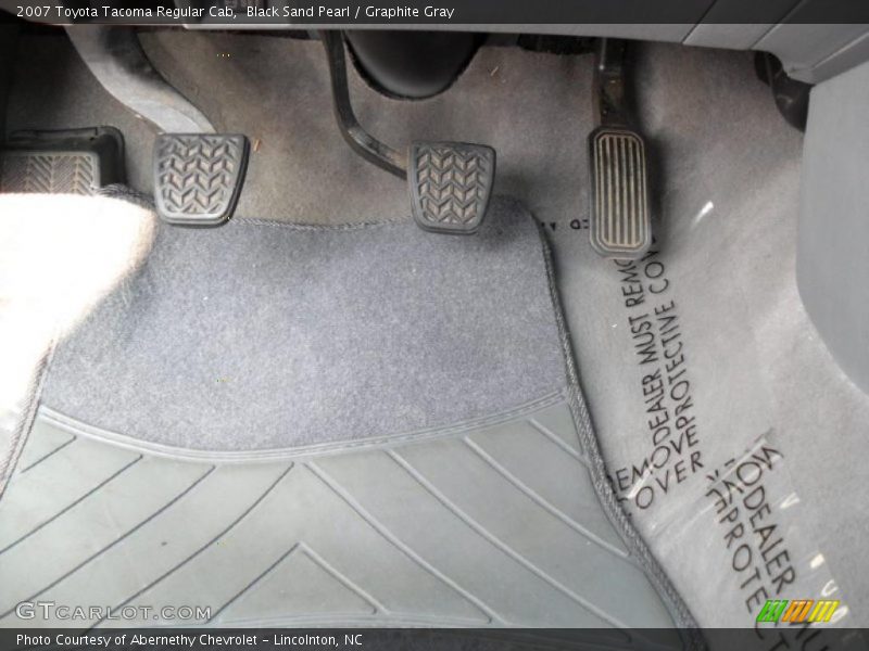 Black Sand Pearl / Graphite Gray 2007 Toyota Tacoma Regular Cab