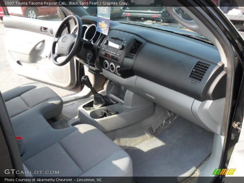 Black Sand Pearl / Graphite Gray 2007 Toyota Tacoma Regular Cab