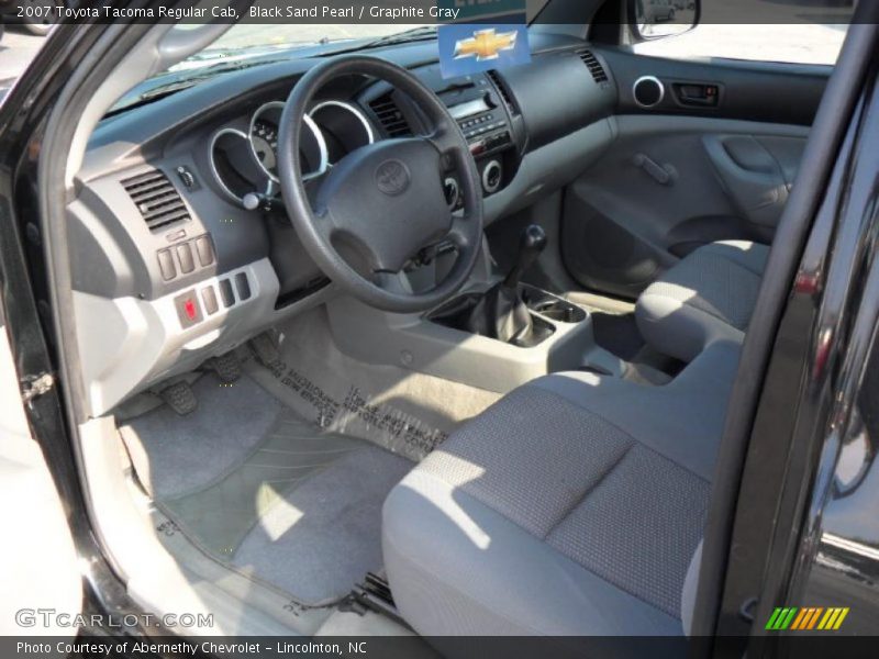 Black Sand Pearl / Graphite Gray 2007 Toyota Tacoma Regular Cab