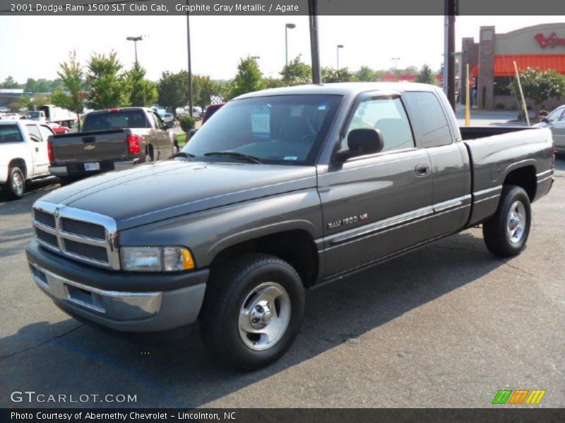 Graphite Gray Metallic / Agate 2001 Dodge Ram 1500 SLT Club Cab
