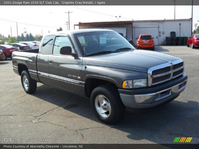 Graphite Gray Metallic / Agate 2001 Dodge Ram 1500 SLT Club Cab