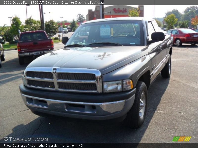 Graphite Gray Metallic / Agate 2001 Dodge Ram 1500 SLT Club Cab