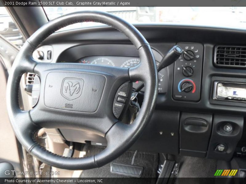 Graphite Gray Metallic / Agate 2001 Dodge Ram 1500 SLT Club Cab