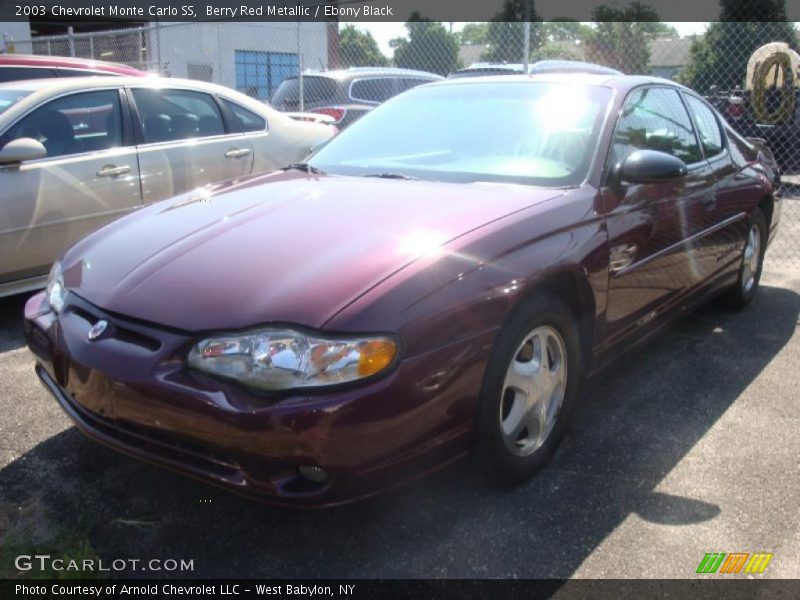 Berry Red Metallic / Ebony Black 2003 Chevrolet Monte Carlo SS