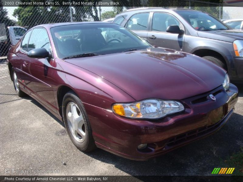 Berry Red Metallic / Ebony Black 2003 Chevrolet Monte Carlo SS