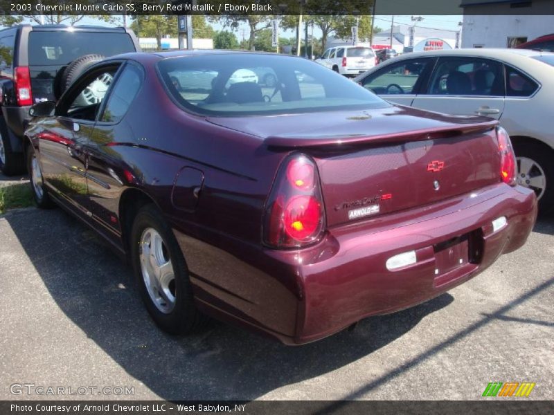 Berry Red Metallic / Ebony Black 2003 Chevrolet Monte Carlo SS