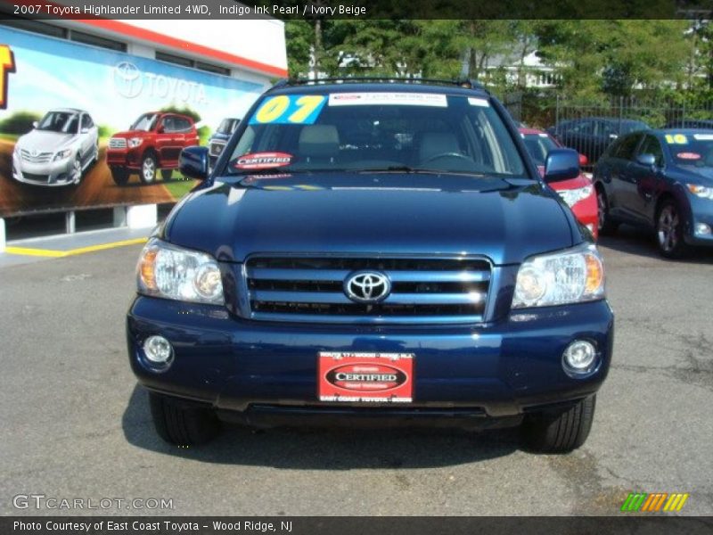 Indigo Ink Pearl / Ivory Beige 2007 Toyota Highlander Limited 4WD