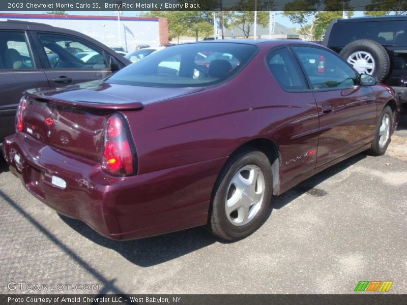 Berry Red Metallic / Ebony Black 2003 Chevrolet Monte Carlo SS