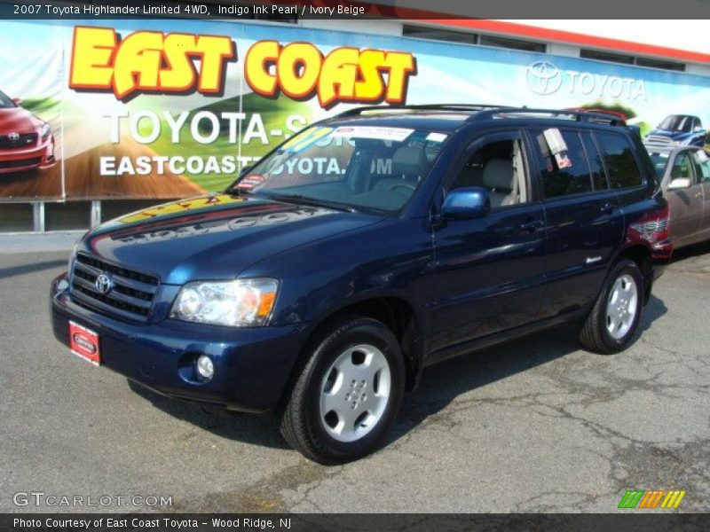 Indigo Ink Pearl / Ivory Beige 2007 Toyota Highlander Limited 4WD