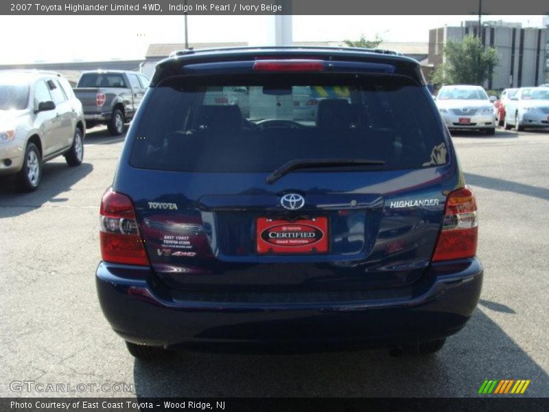 Indigo Ink Pearl / Ivory Beige 2007 Toyota Highlander Limited 4WD