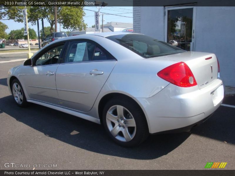 Quicksilver Metallic / Ebony 2010 Pontiac G6 Sedan