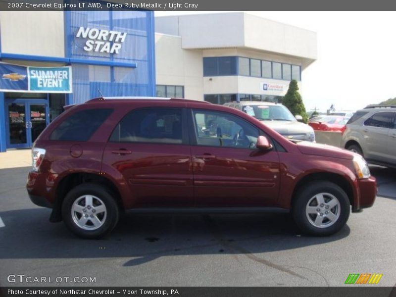 Deep Ruby Metallic / Light Gray 2007 Chevrolet Equinox LT AWD