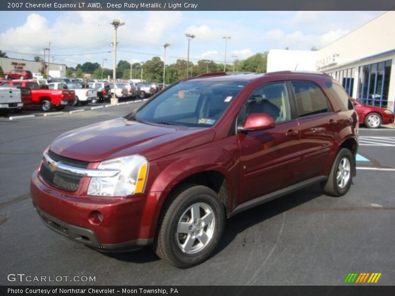 Deep Ruby Metallic / Light Gray 2007 Chevrolet Equinox LT AWD