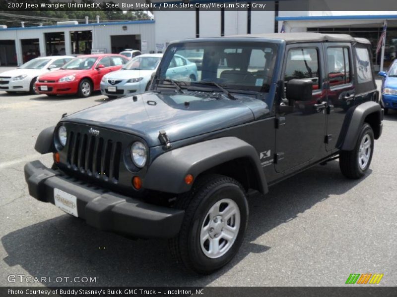 Steel Blue Metallic / Dark Slate Gray/Medium Slate Gray 2007 Jeep Wrangler Unlimited X