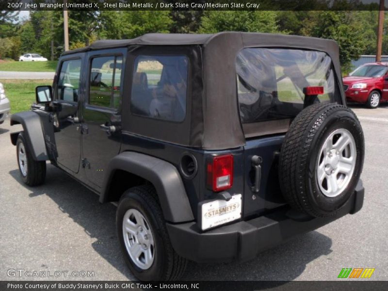 Steel Blue Metallic / Dark Slate Gray/Medium Slate Gray 2007 Jeep Wrangler Unlimited X