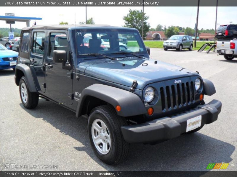 Steel Blue Metallic / Dark Slate Gray/Medium Slate Gray 2007 Jeep Wrangler Unlimited X