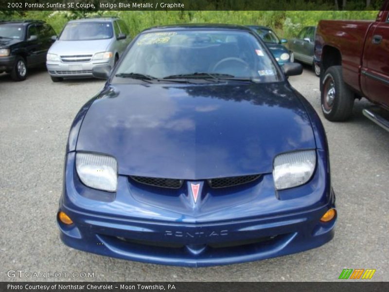 Indigo Blue Metallic / Graphite 2002 Pontiac Sunfire SE Coupe