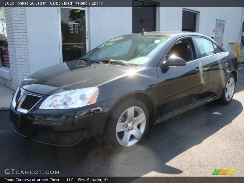 Carbon Black Metallic / Ebony 2010 Pontiac G6 Sedan