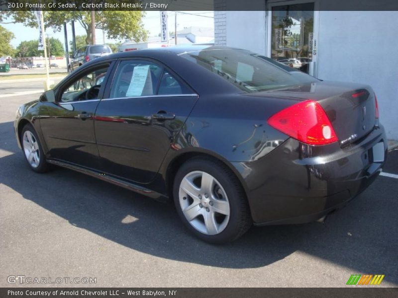 Carbon Black Metallic / Ebony 2010 Pontiac G6 Sedan