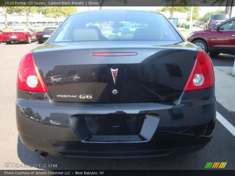 Carbon Black Metallic / Ebony 2010 Pontiac G6 Sedan