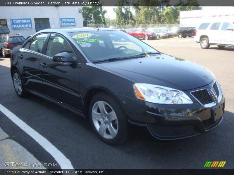 Carbon Black Metallic / Ebony 2010 Pontiac G6 Sedan