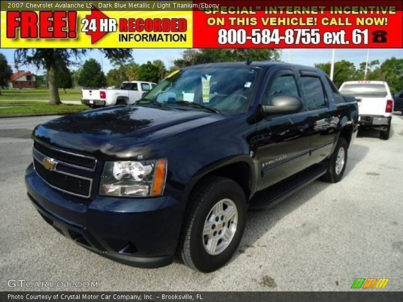 Dark Blue Metallic / Light Titanium/Ebony 2007 Chevrolet Avalanche LS