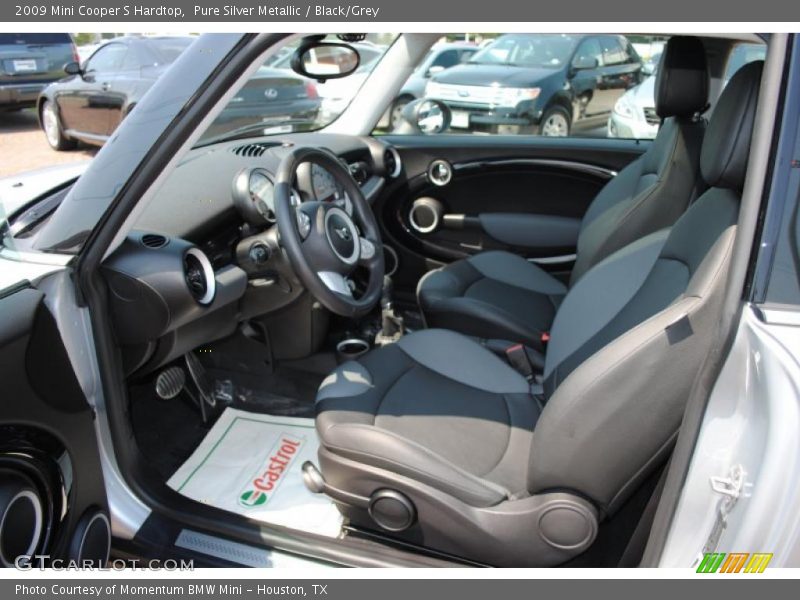 Pure Silver Metallic / Black/Grey 2009 Mini Cooper S Hardtop