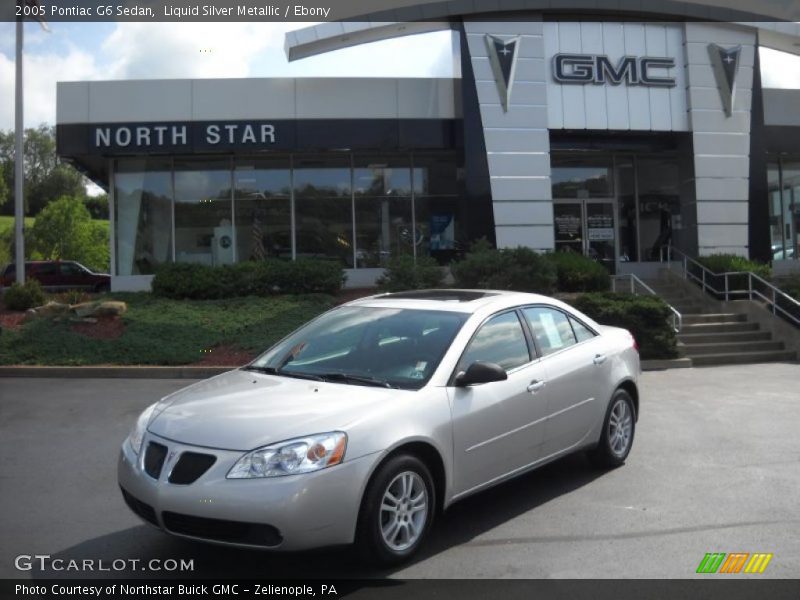Liquid Silver Metallic / Ebony 2005 Pontiac G6 Sedan